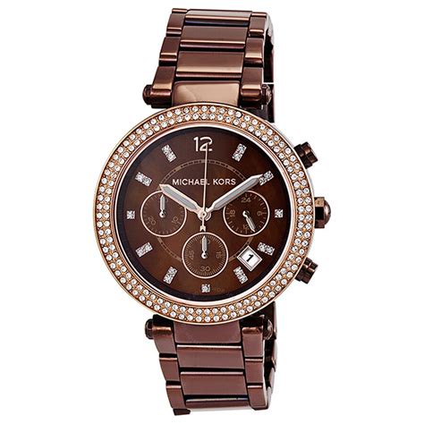 Michael Kors Parker Chronograph Chocolate Dial Women